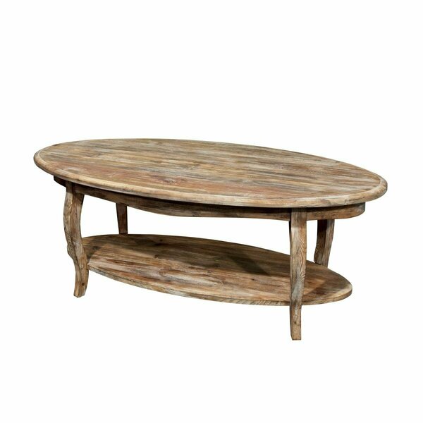 Kd Cama De Bebe Rustic Reclaimed Oval Coffee Table Driftwood - Large KD3236207